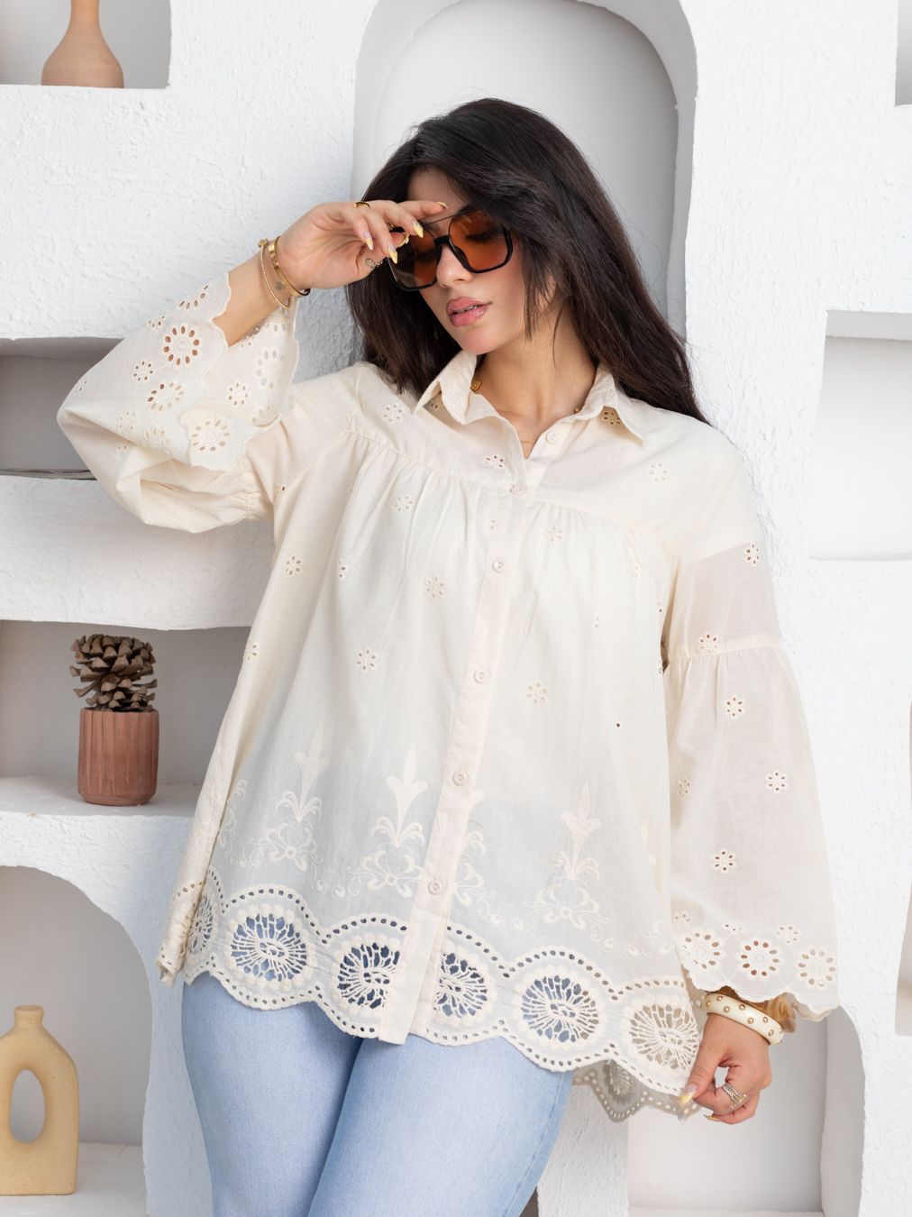 Bobai blouse in beige